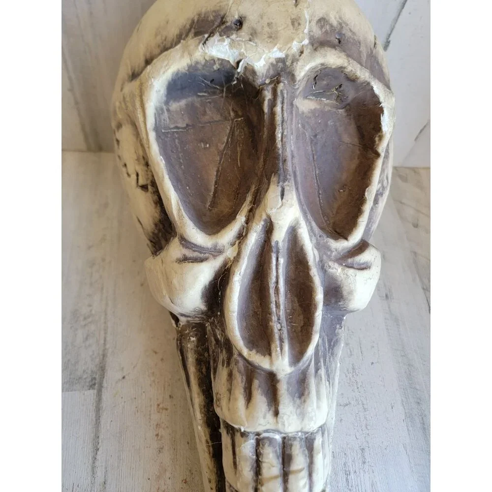 Skull large foam AS IS head Halloween prop home decor bowl unique‎